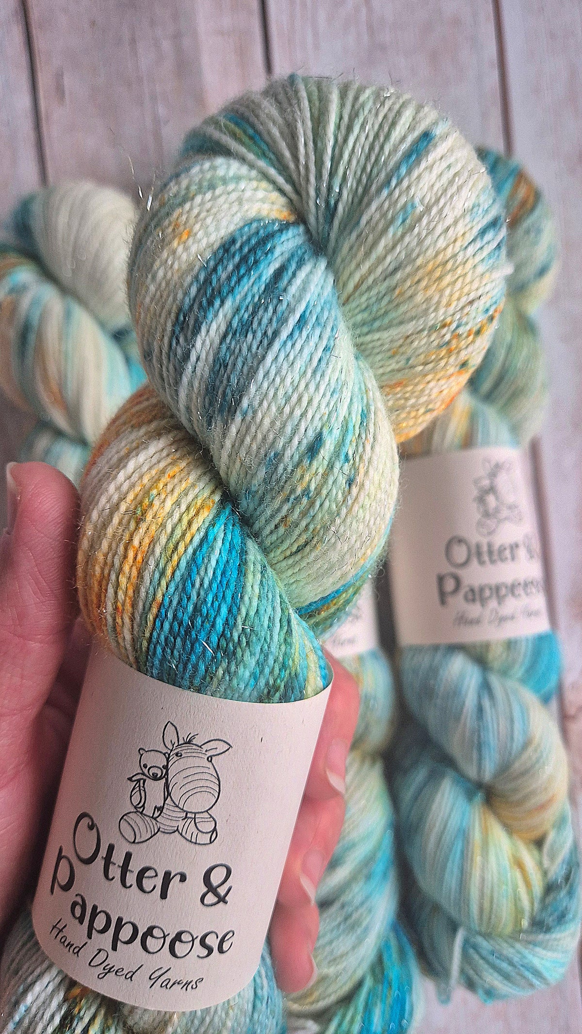 Copper Oxide - Hand dyed yarn - 4ply Sparkle