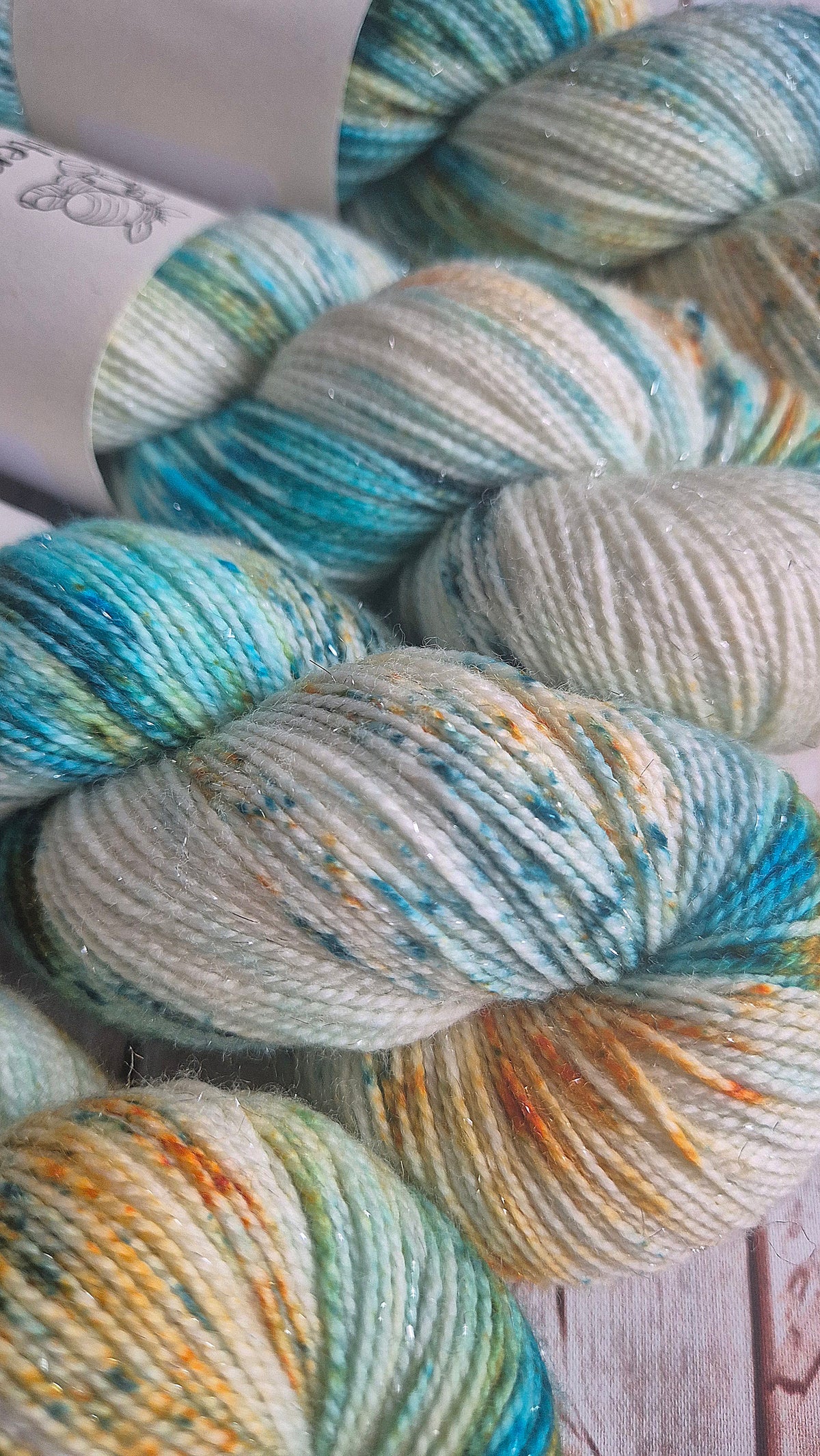 Copper Oxide - Hand dyed yarn - 4ply Sparkle