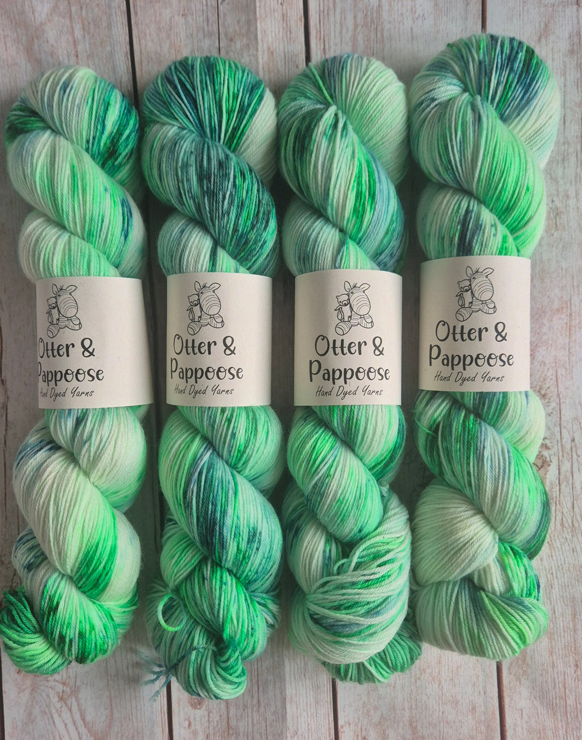 Fifty Shades of Mint - Hand dyed yarn - 4ply & DK