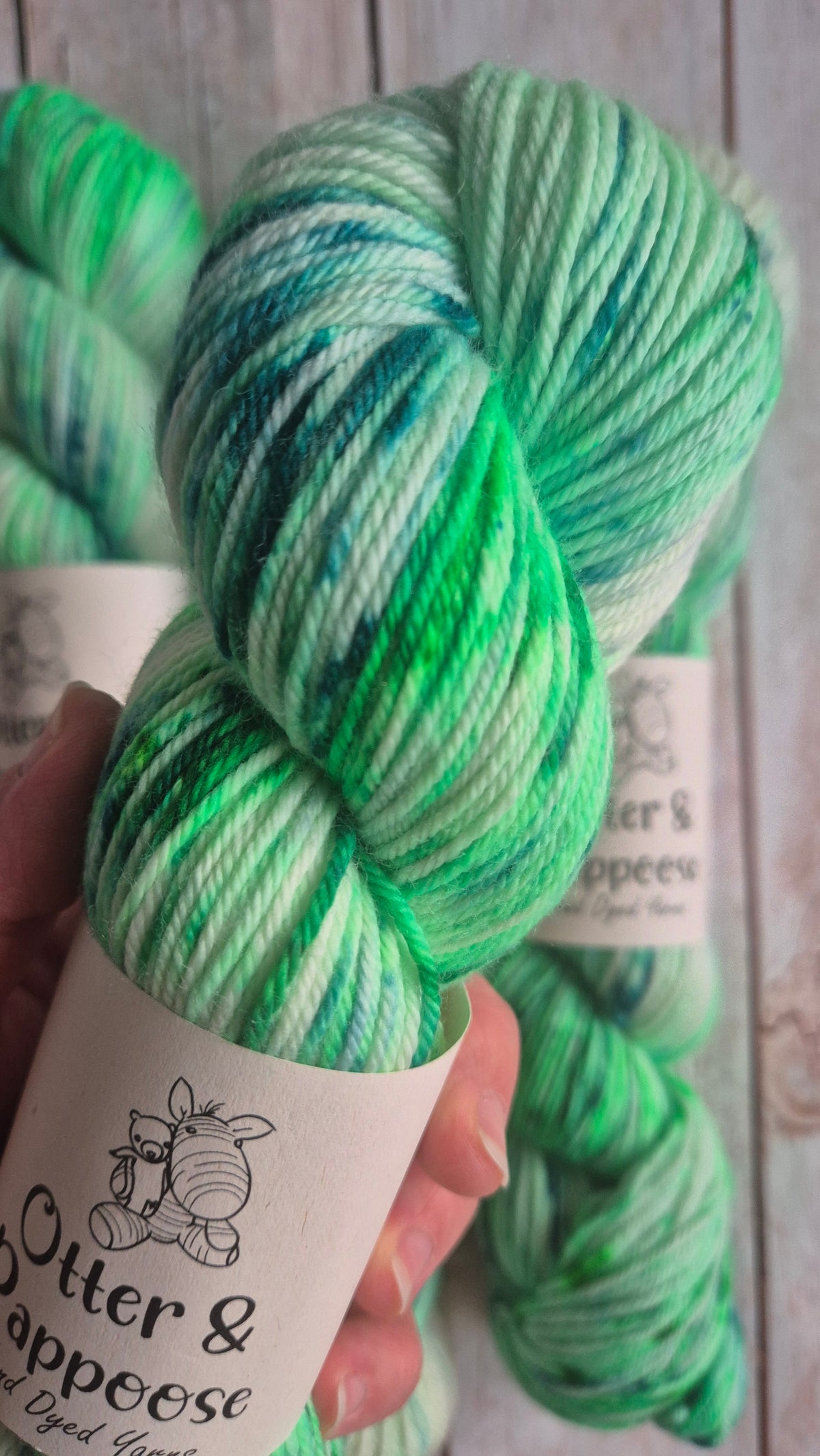 Fifty Shades of Mint - Hand dyed yarn - 4ply & DK