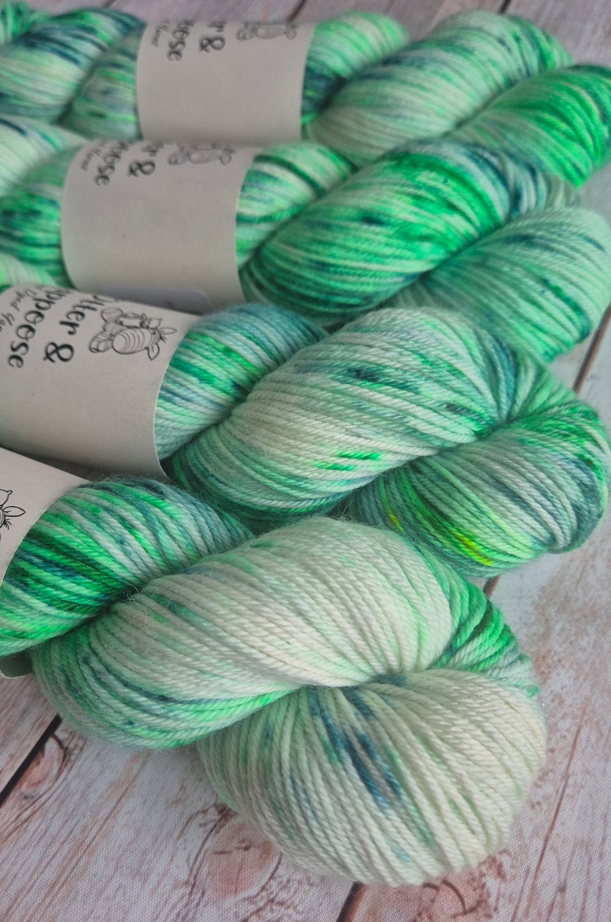 Fifty Shades of Mint - Hand dyed yarn - 4ply & DK