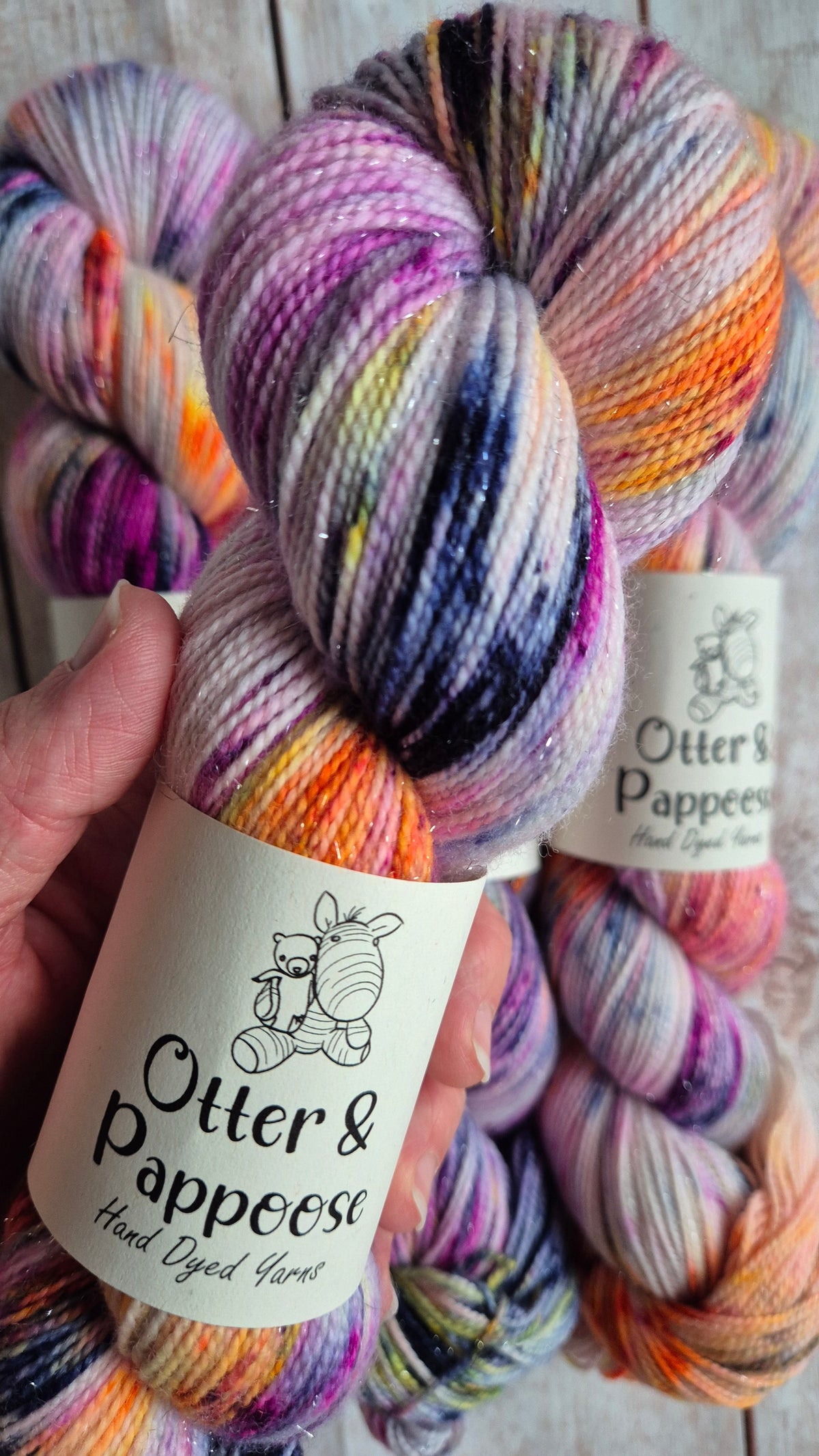 Dreaming of Glasto - Hand dyed yarn - 4ply Sparkle, DK