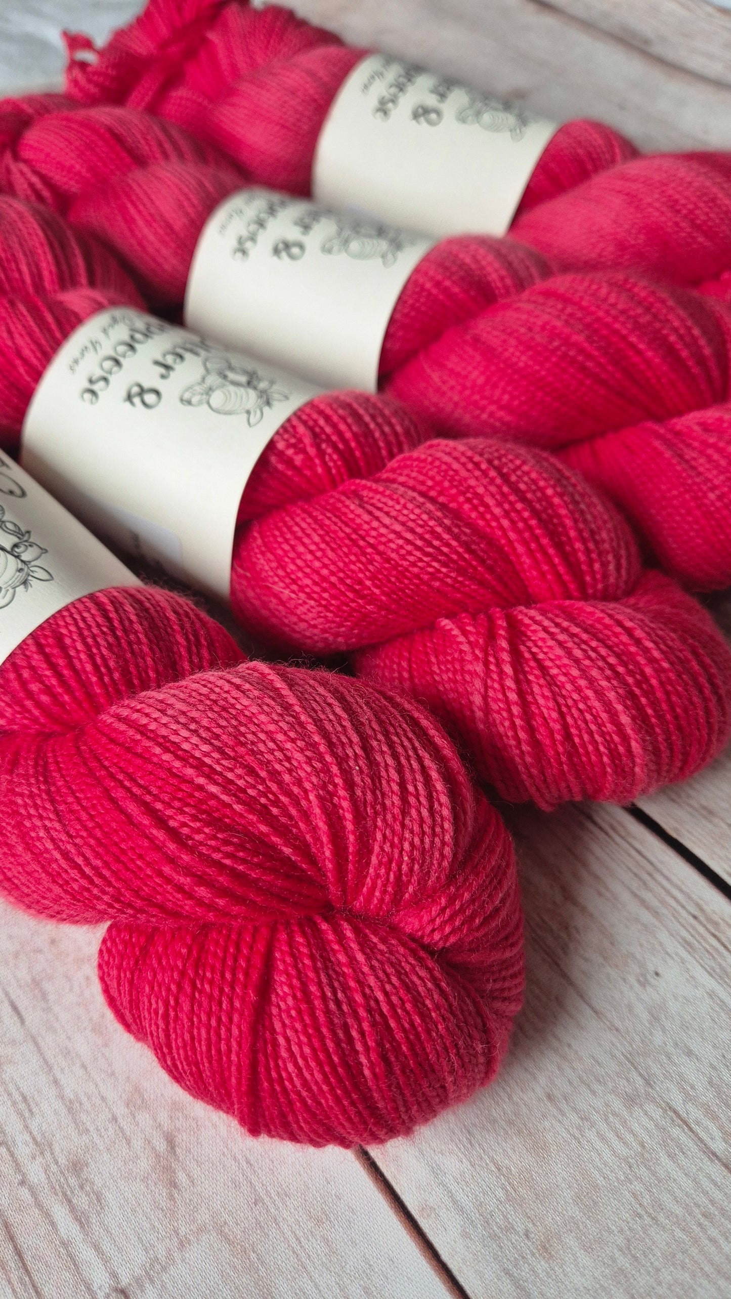 Merry Berry - Hand dyed yarn - Sock, High Twist, Merino nylon