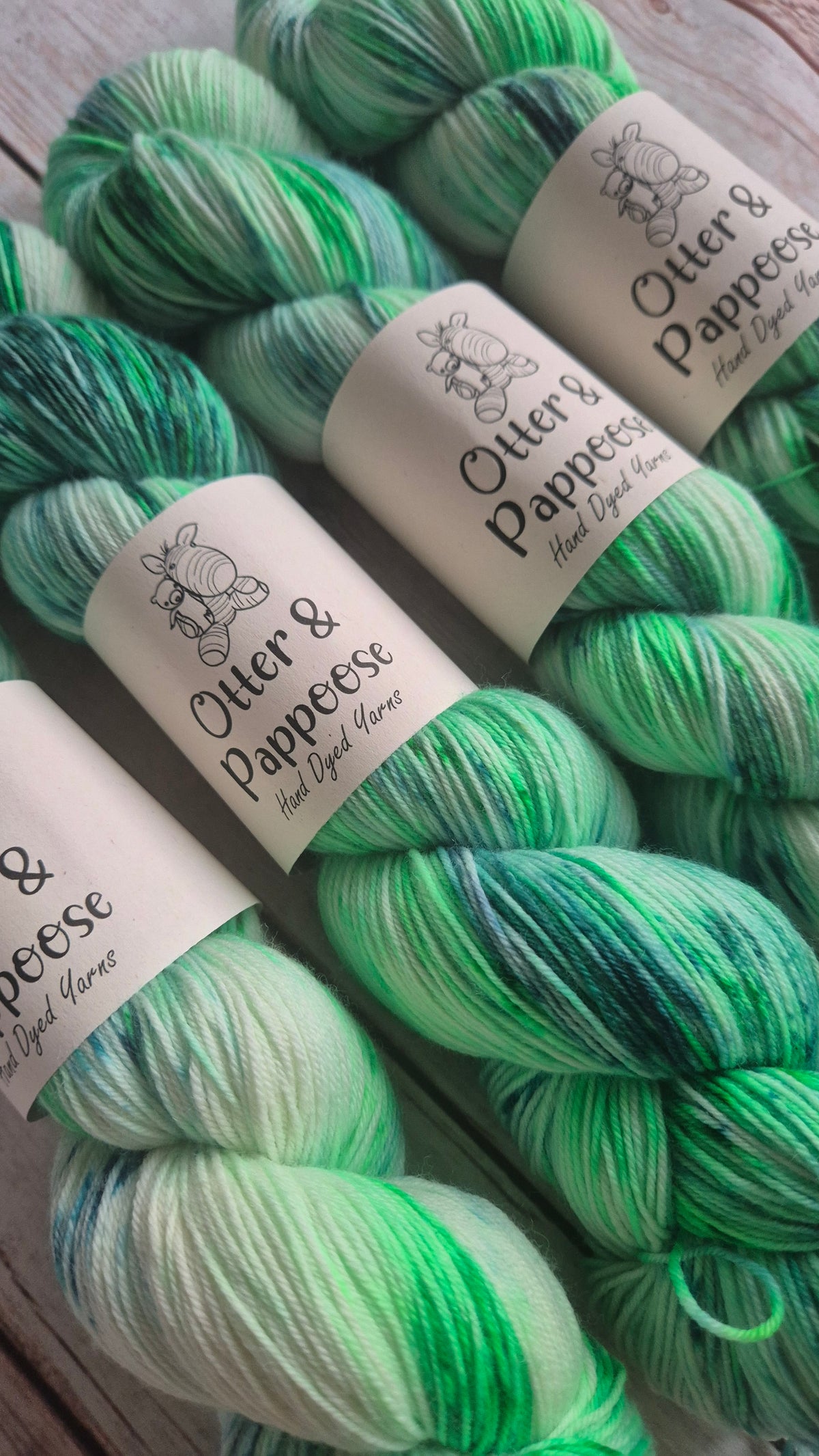 Fifty Shades of Mint - Hand dyed yarn - 4ply & DK
