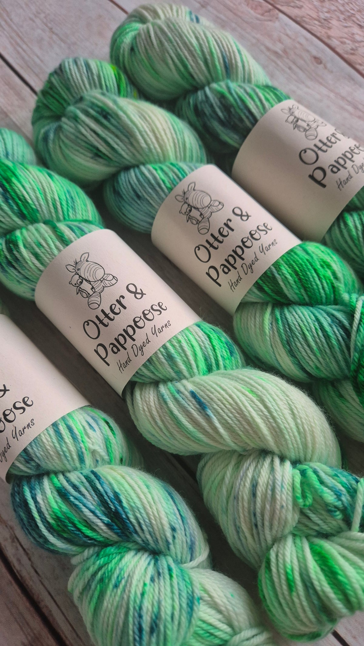 Fifty Shades of Mint - Hand dyed yarn - 4ply & DK