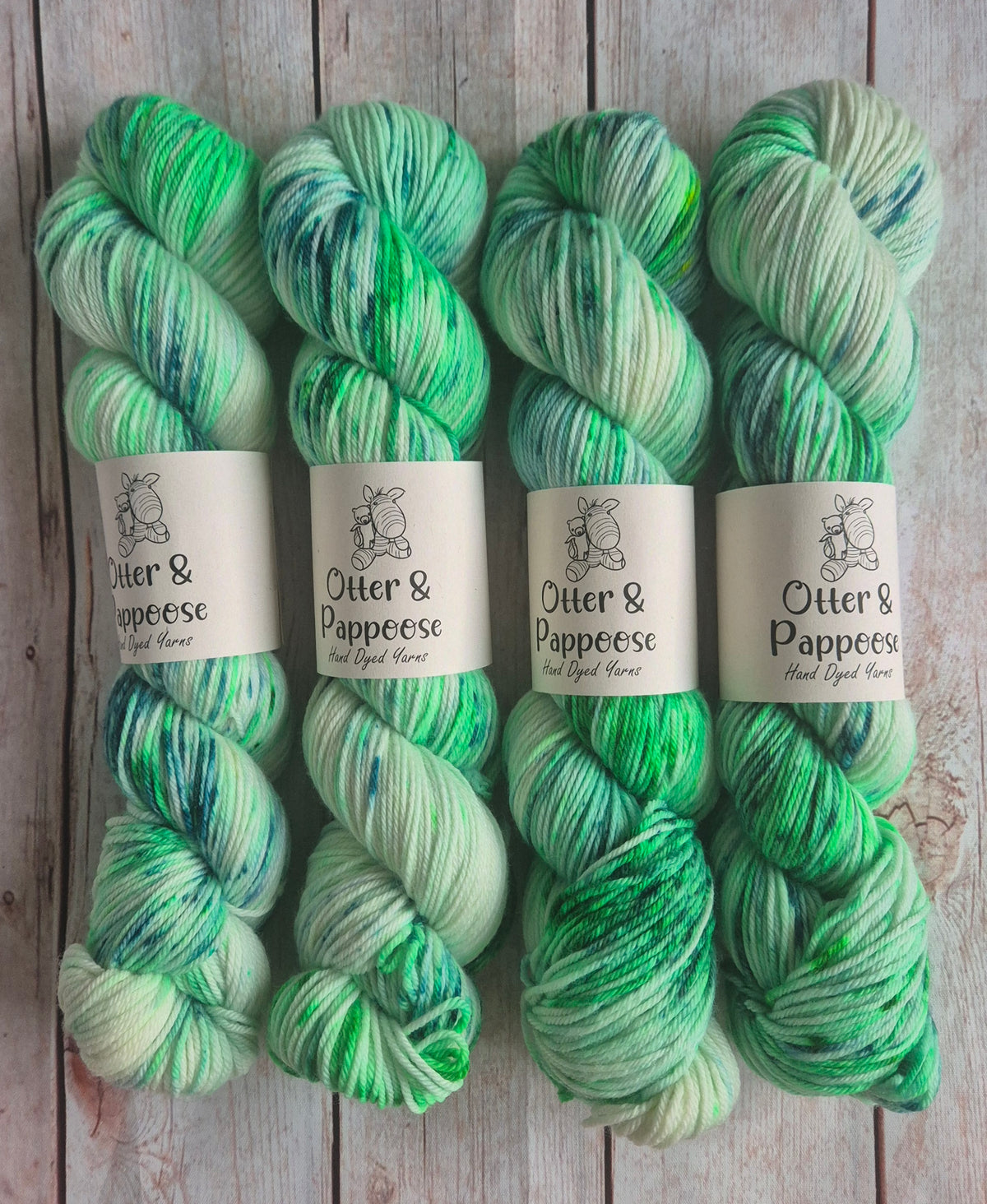 Fifty Shades of Mint - Hand dyed yarn - 4ply & DK