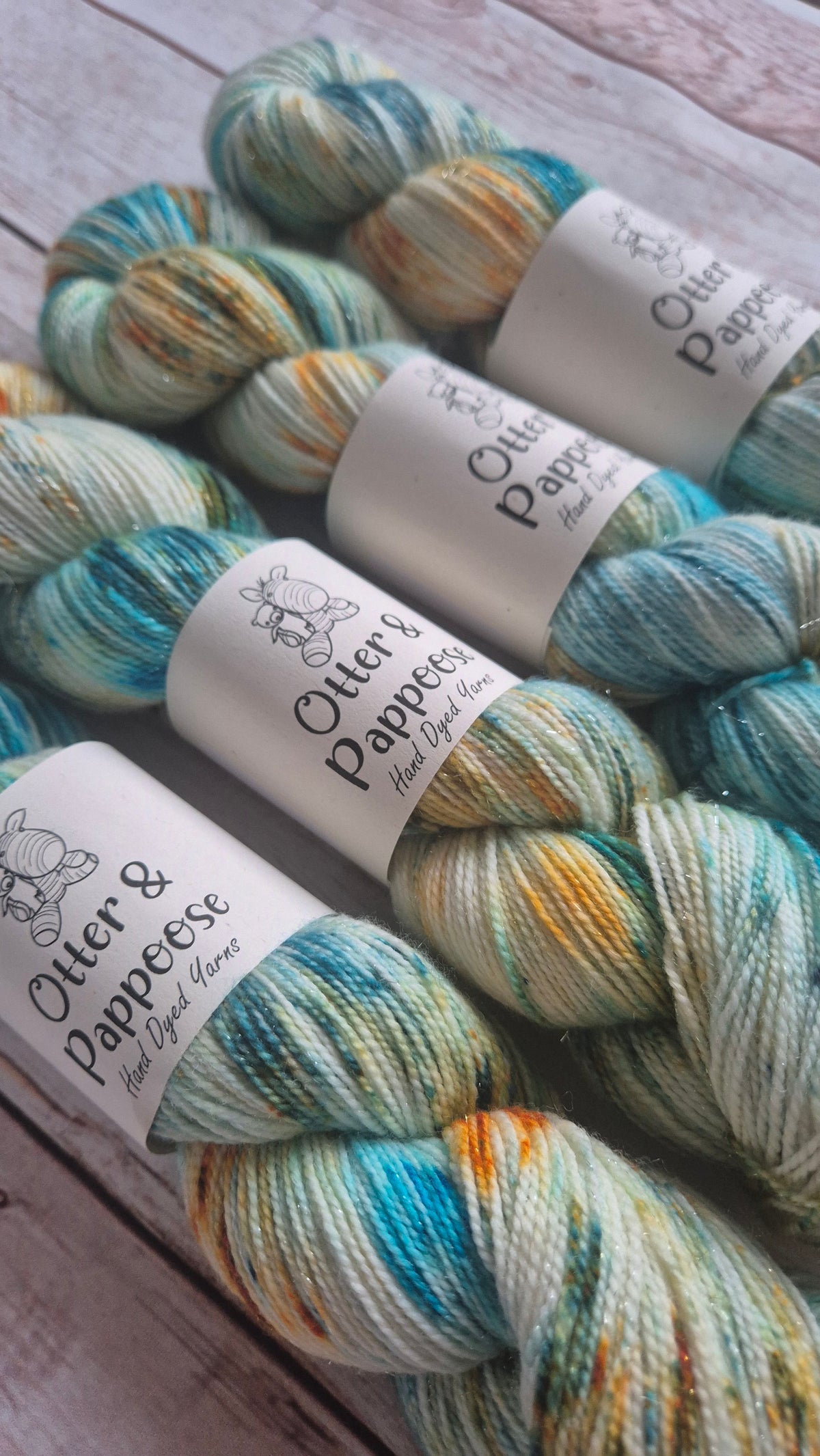 Copper Oxide - Hand dyed yarn - 4ply Sparkle