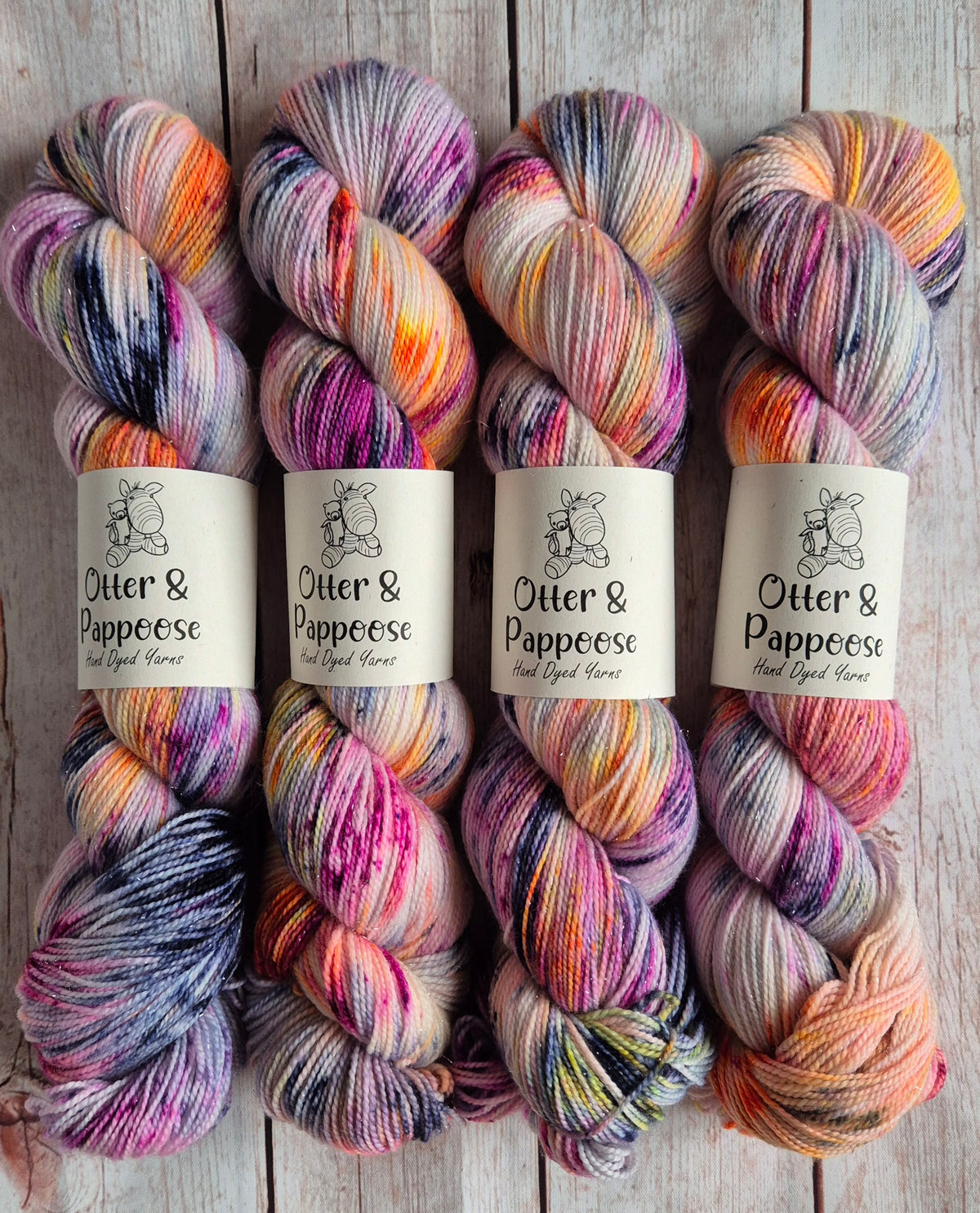 Dreaming of Glasto - Hand dyed yarn - 4ply Sparkle, DK