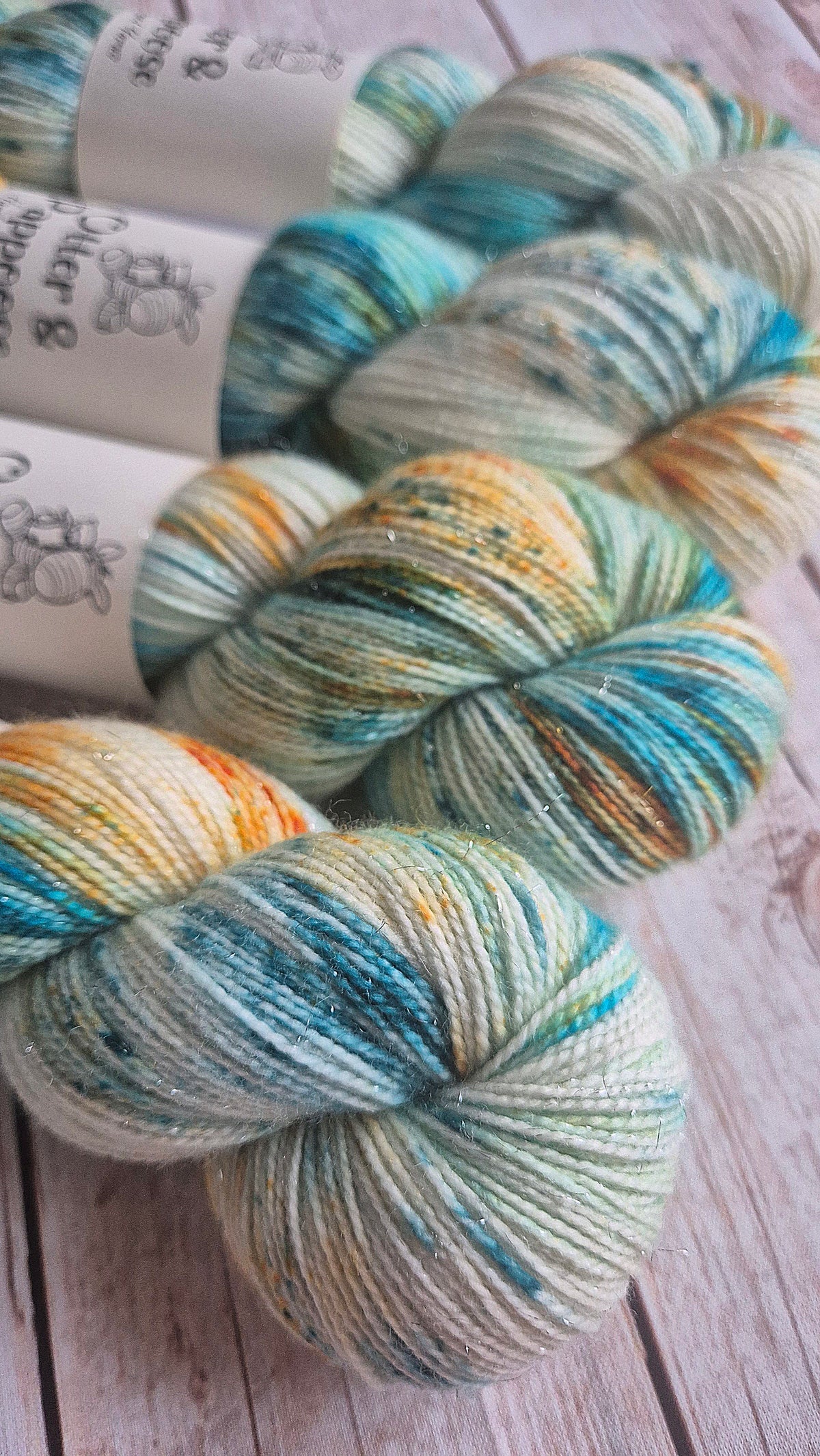 Copper Oxide - Hand dyed yarn - 4ply Sparkle
