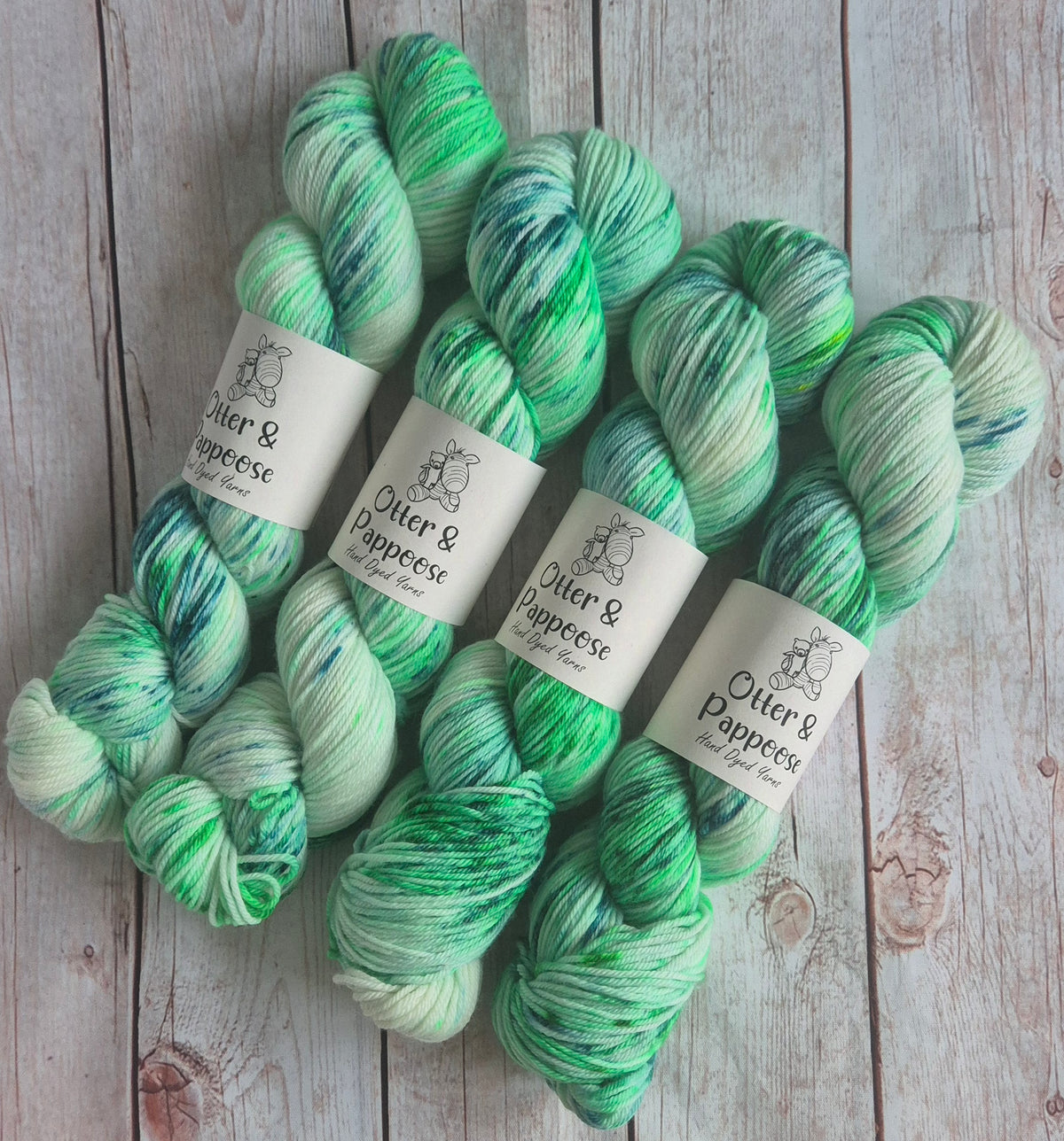 Fifty Shades of Mint - Hand dyed yarn - 4ply & DK