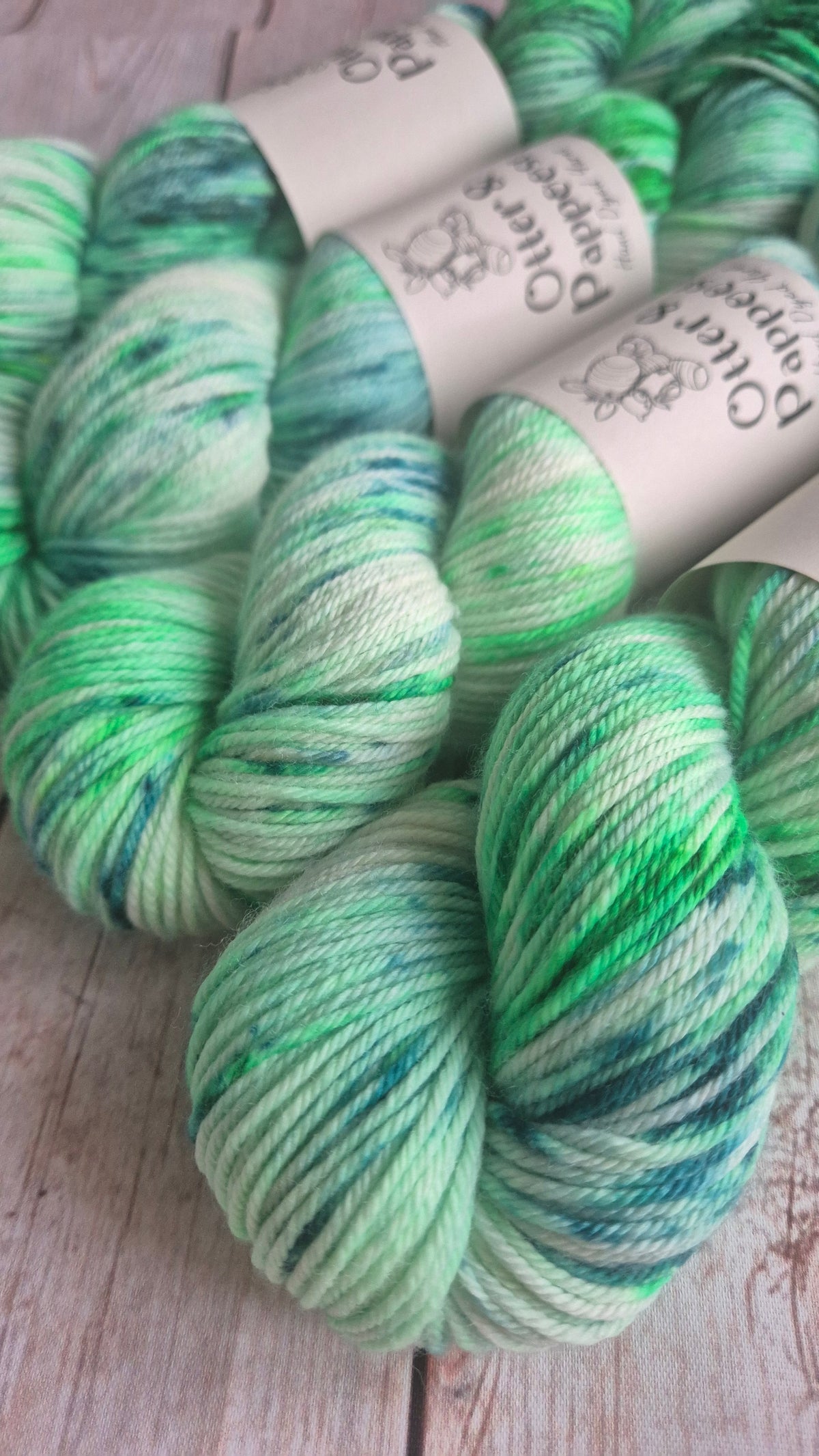 Fifty Shades of Mint - Hand dyed yarn - 4ply & DK