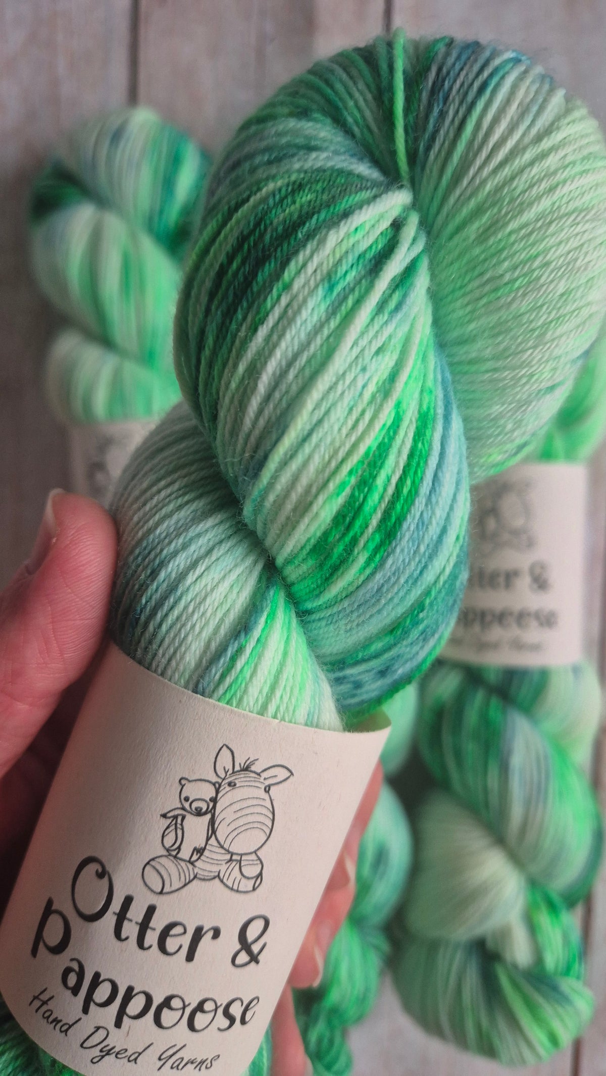 Fifty Shades of Mint - Hand dyed yarn - 4ply & DK